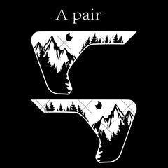 Mountains and Trees Car Stickers Decoration Fender Vent Exterior Accessories Vinyl Decals for Jeep Wrangler JL JLU JT 2018-2026