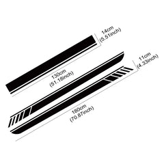 Hood Decal Side Stripes & Skirt Sticker for Mercedes-Benz A-Class A45S W177 | Color Change Vinyl