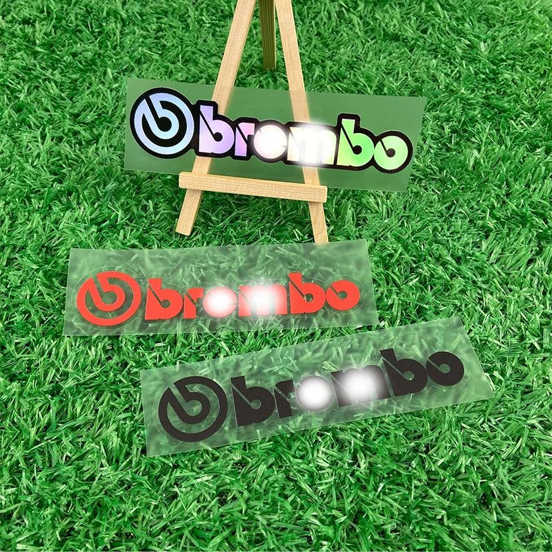 2-Pack Waterproof Brembo Logo Letter Decals – Universal Motorcycle & Car Brake Caliper Stickers
