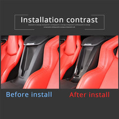 Carbon Fiber Texture ABS Middle Seat Charging Port Cover for Corvette C8 | Suetlcoity