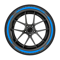 3D Tire & Rim Wall Blade Stickers | White/Red/Yellow OLPAY Tyre Decal