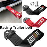 JDM Tow Strap Ribbon Belt Hook Pendant | Nylon + Aluminum Tow Rope Auto Accessory