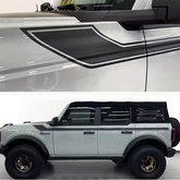 Matte Black Waistline Stripe Decal for Ford Bronco (2021–2023) | Body Line Vinyl Overlay