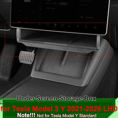 Under-Screen Hidden Storage Box for Tesla Model 3/Y Juniper/Highland