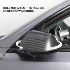 Car Rearview Mirror Case Cover For Tesla Model 3 Model3 2016-2023 2024 Highland Real Carbon Fiber Auto Exterior Mirrors Cap