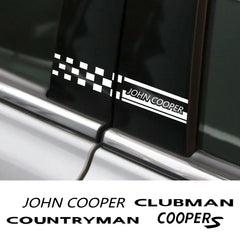 B-Pillar Window Decal for Mini John Cooper Works (R55, R56, R59, R60, R61) | 2-Piece Vinyl Sticker
