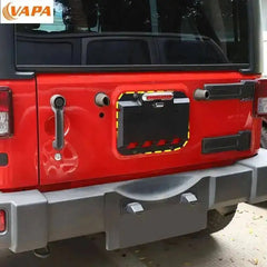Tailgate Exhaust Cover Plate Spare Tire Exhaust Port License Plate License Plate Holder fit for Jeep Wrangler JK JL 2007-2017