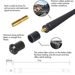 Car Radio FM AM Signal Aerial for Ford F150 Jeep Wrangler for Harley Davidson 7 inches Rubber Antenna Optimized FM/AM Reception
