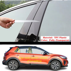 For Kia Stonic/KX1 2017 2018 2019 2020-2024 Car TPU/Glossy Mirror Pillar Post Cover Door Trim Window Molding Sticker Accessories