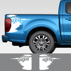 Universal 4x4 Side Bed Splash Decal | Fits Ford F-150, Toyota Hilux, Dodge RAM, Isuzu D-Max, Mitsubishi L200 & More