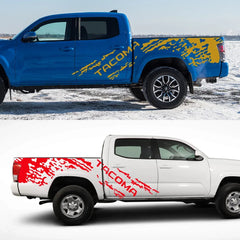 Splash Grunge Side Decal for Toyota Tacoma TRD SR5 | 5-Piece Matte Vinyl Film Kit