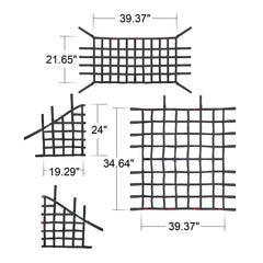 1 Set Roof Top Cargo Restraint System Net Trunk Net for Jeep Wrangler 2018-2021 JL JLU 4 Door Unlimited Rubicon Sahara X Sport