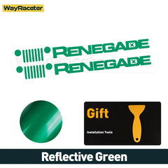 Jeep Renegade Hood & Fender Reflective Decal Kit – Grill Graphic Vinyl | Trailhawk, Sport (2 Pcs)