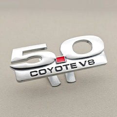 3D Metal 5.0 COYOTE V8 Badge | Grille, Trunk & Fender Emblem for Ford Mustang