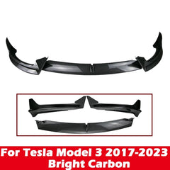 Front Bumper Front Lip Front Shovel kit Compatible for Tesla Model 3 2017-2023 & Model Y 2017-2024,Body Spoiler Splitter kit