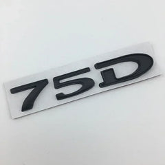For Tesla MODEL 3 S X Y 75D 85D 90D 100D Rear Boot Trunk Tailgate Emblem Badge Sticker 3D Metal Car Styling Accessories