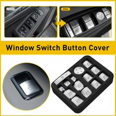 Door Armrest Window Switch Button Trim for Mercedes C180/C200 | 14pc
