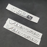 3D ABS Chrome C63S Logo V8 BITURBO Badge Trunk Emblem Sticker for Mercedes-Benz AMG | Decal