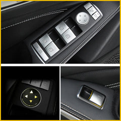 Door Armrest Window Switch Button Trim for Mercedes C180/C200 | 14pc
