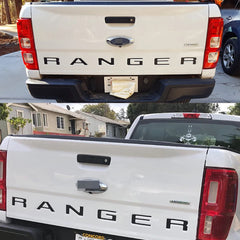Tailgate Insert & Indent Letter Decal for Ford Ranger (2019–2021) | Vinyl Truck Sticker
