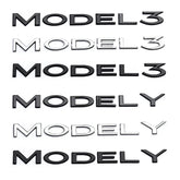 Original 3D ABS Letter Logo Emblem for Tesla Model 3 / Model Y | Rear Tailgate Trunk Badge