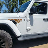 Mountains and Trees Fender Vent Vinyl Sticker | Jeep Wrangler / Gladiator JT Exterior Decal