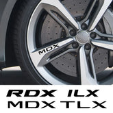 Reflective Wheel Rim Decal Stickers for Acura MDX / ILX / RDX / TLX | 4-Piece Vinyl Film Set
