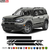 4x4 Hood & Door Side Stripe Decal Kit for Ford Bronco Sport | Full Body Vinyl Tuning Graphics