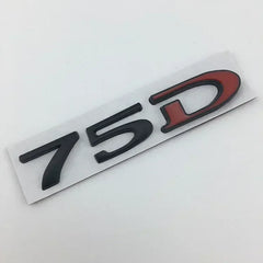 For Tesla MODEL 3 S X Y 75D 85D 90D 100D Rear Boot Trunk Tailgate Emblem Badge Sticker 3D Metal Car Styling Accessories
