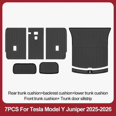 For Tesla New Model Y Juniper Premium/Performance 2025+ TPE Floor Mats Luggage Mat Wear-resistant Foot Pads ModelY Trunk Mats