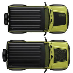Matte Black 4x4 Off-Road Topo Map Hood Decal for Suzuki Jimny (2020–2021) | Adventure Vinyl Graphics