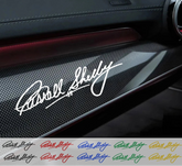 Carroll Shelby Interior & Window Vinyl Decal for Ford Mustang | 2-Piece Sticker