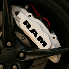 RAM Brake Caliper Decals – Universal Fit | Set of 8 (3" to 6")