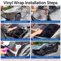 Precut Color Change PPF for Tesla Cybertruck (2024–2026) | DIY Black & Glacier Blue PET Film