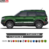 Racing Sport Door Side Skirt Decal for Ford Bronco Sport (2021+) | KK Vinyl Body Sticker