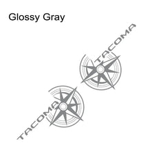 Compass Trunk Bed Side Decal for Toyota Tacoma TRD | 2-Piece Vinyl Film Graphics
