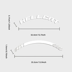 HELLCAT 3D Tire Letter Stickers for 4 Tires | 8pc Waterproof PVC