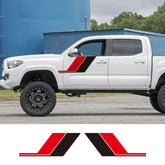 Colorful Vintage Stripe Door Side Decal for Toyota Tacoma TRD | 2-Piece Matte Vinyl Kit