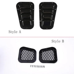 Car Decorative Front Hood Bonnet Side Trim Cover Steel Air Flow Intake Scoop Vent Snow Cover for Land Rover Defender 2004-19