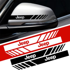 Rearview Mirror & Body Badge Emblem Decal for Jeep Renegade | 2-Piece Vinyl Sticker Set