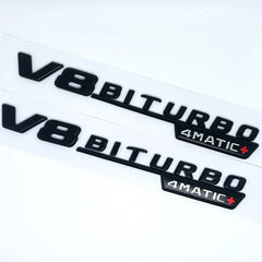 V8 Biturbo 4MATIC Fender Emblem for Mercedes C63S/E63S | Side Badge