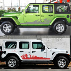 Door Side Vinyl Film Decal for Jeep Wrangler Unlimited Sport / Rubicon 392 / Gladiator | 2-Piece Sticker