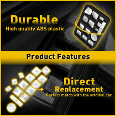 Door Armrest Window Switch Button Trim for Mercedes C180/C200 | 14pc