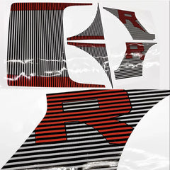 Sport R Bedside & Hood Stripe Decal Kit for Ford F-150 Raptor (2024) | Matte Black + Red Precut Vinyl