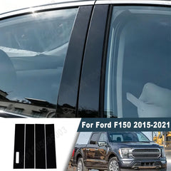 Glossy Black B & C Pillar Post Cover Sticker for Ford F-150 (2015–2021) | Window Door Trim