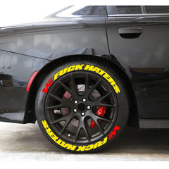 FUXK HATERS Tire Lettering Sticker 1.06" | Universal PVC Sidewall
