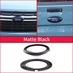 ABS Carbon Fiber / Black Logo Decoration Ring for Ford Maverick (2022+) | Front & Rear Cover