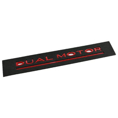 3D ABS DUAL MOTOR Chrome Red Line Emblem Badge for Tesla | Trunk & Body Styling Sticker
