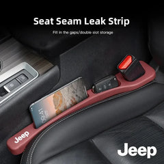 Seat Gap Filler Leak Strip with Storage Slot for Jeep Renegade / Wrangler | 2-Piece