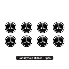 Door Keyhole Lock Protector Anti-Blocking Decal for Mercedes-Benz | 8-Piece Sticker Set